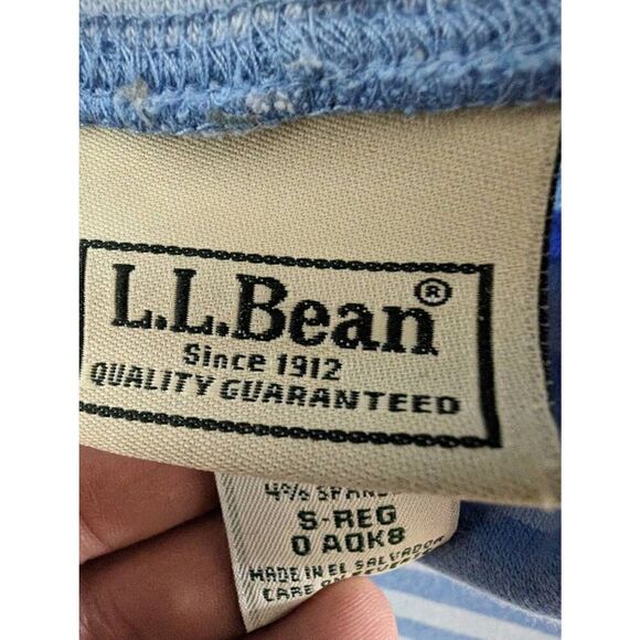 L.L Bean Blue and White Striped Long Sleeves Turtleneck Women's Size Small - Picture 4 of 5